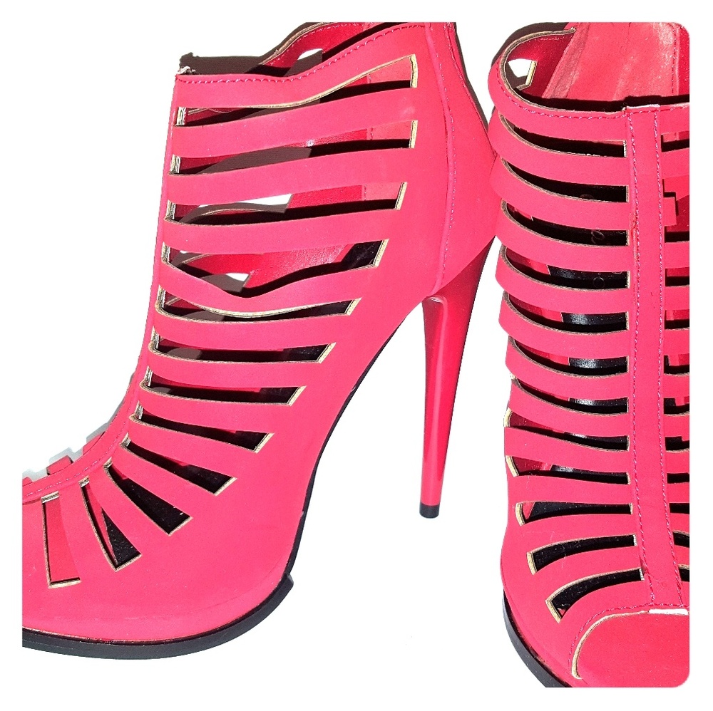 Red cage heels